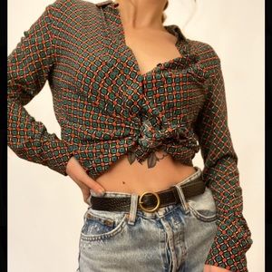F21 Funky Patterned Button Down